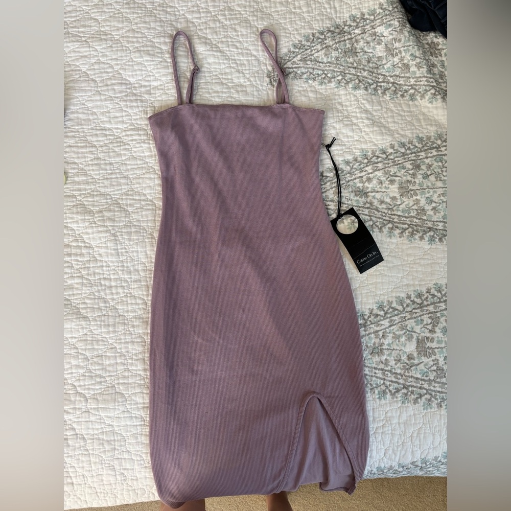 Revolve Purple Midi Dress with Slit